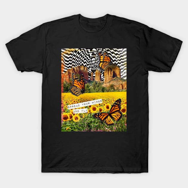 Spread Your Wings and Butterfly T-Shirt by Garden Avenue Designs